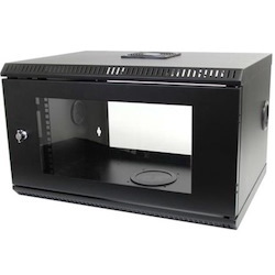 StarTech.com 2-Post 6U Wall Mount Network Cabinet w/ Acrylic Door, 19" Small Wall-Mounted Server Rack for Data / Computer Equipment