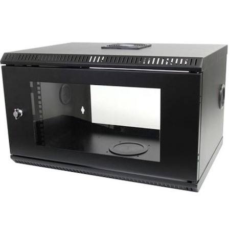 StarTech.com 2-Post 6U Wall Mount Network Cabinet w/ Acrylic Door, 19" Small Wall-Mounted Server Rack for Data / Computer Equipment