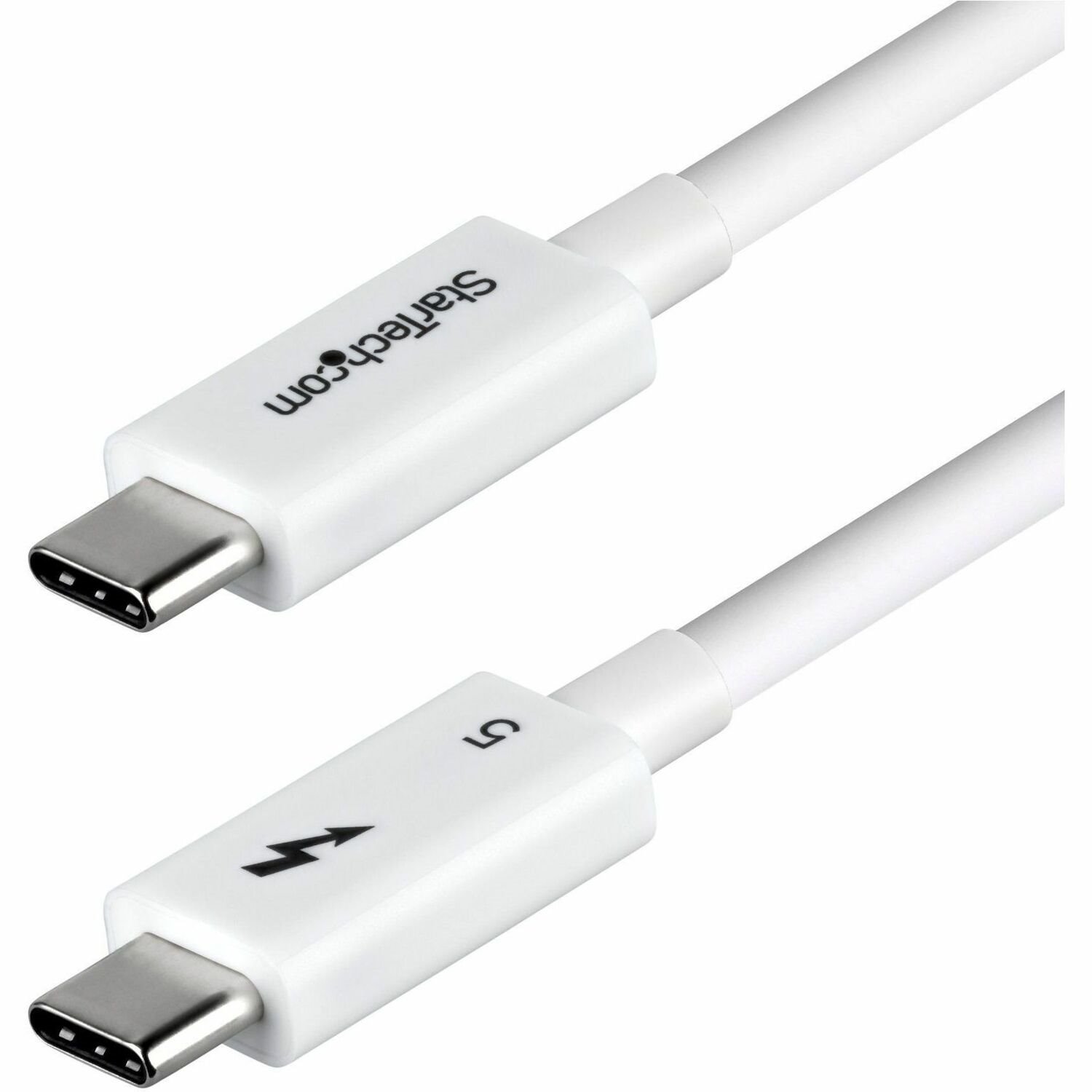 StarTech.com 3ft (1m) Thunderbolt 5 Cable, 80Gbps/120Gbps, 240W PD, 8K 60Hz, Certified Thunderbolt Cable - White