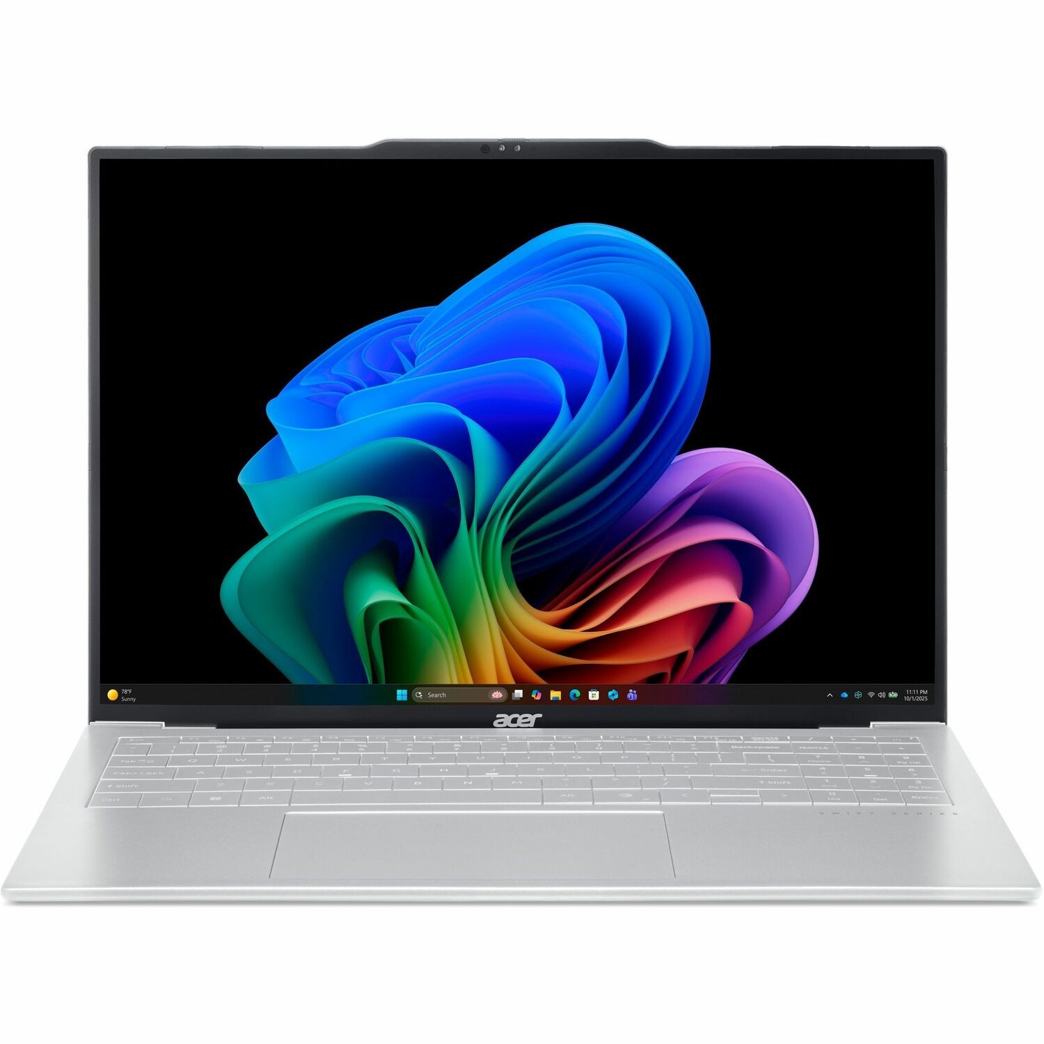 Acer Swift Air SFA16-61M SFA16-61M-R7C9 40.6 cm (16") Copilot+ PC Notebook - WUXGA - 60 Hz - AMD Ryzen AI 5 330 - 16 GB - 512 GB SSD - Nordic Keyboard - Silver