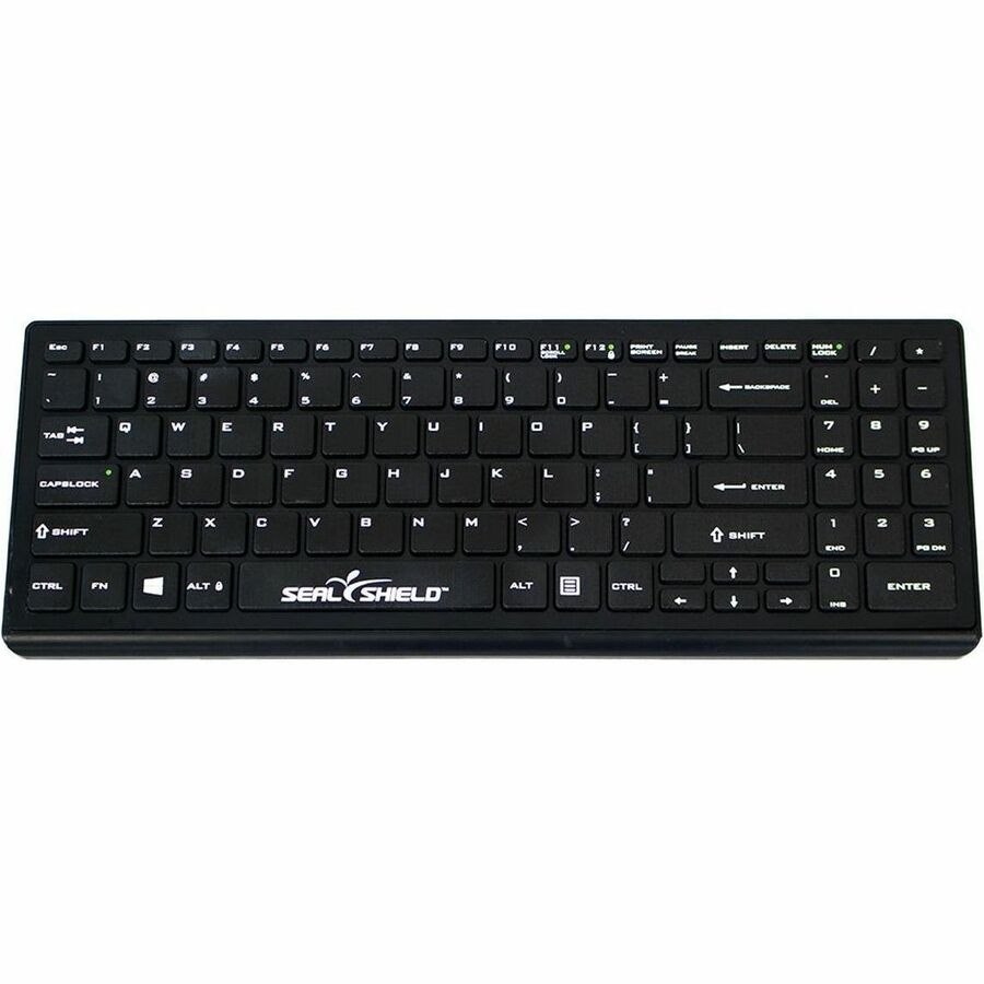 Seal Shield Cleanwipe Keyboard - Cable Connectivity - USB Interface - QWERTY Layout - Black