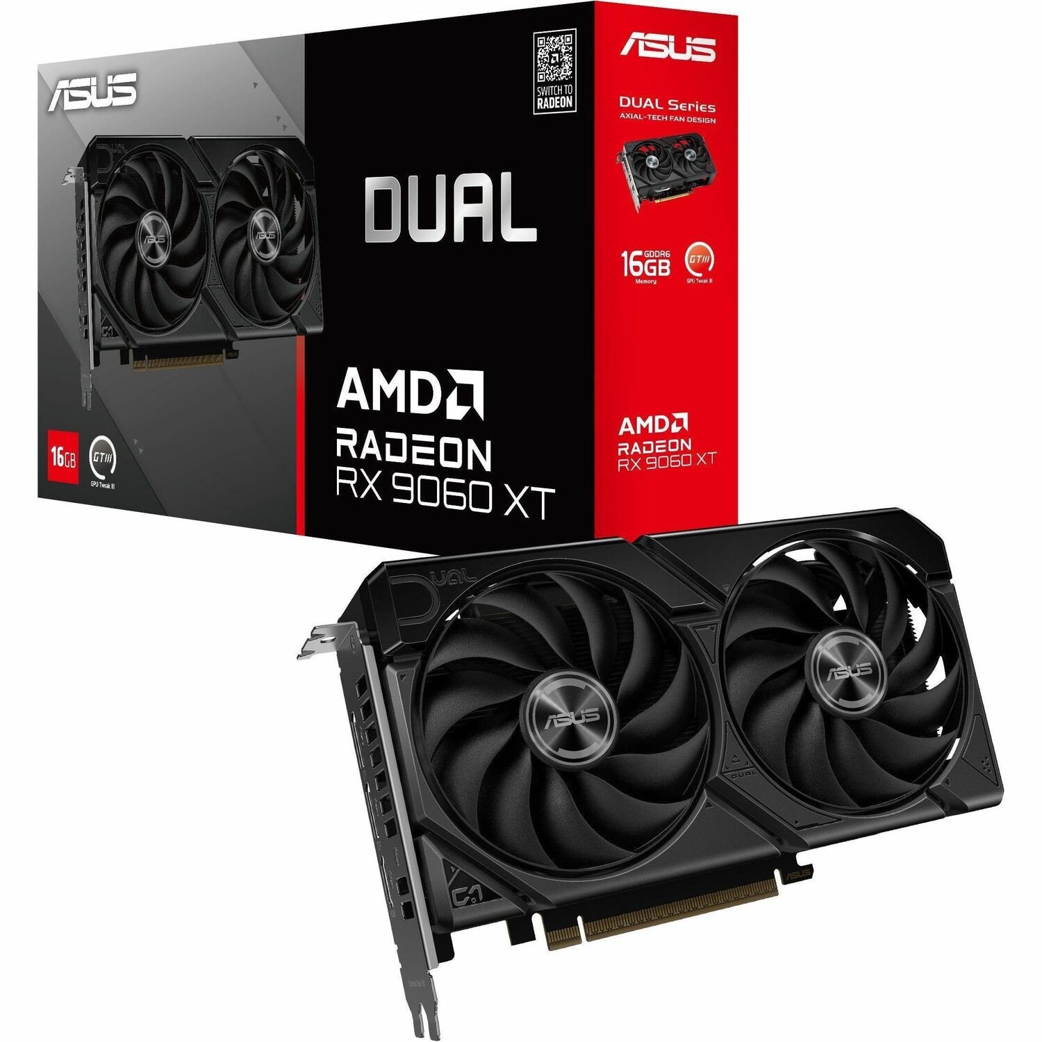 Asus AMD Radeon RX 9060 XT Graphic Card - 16 GB GDDR6