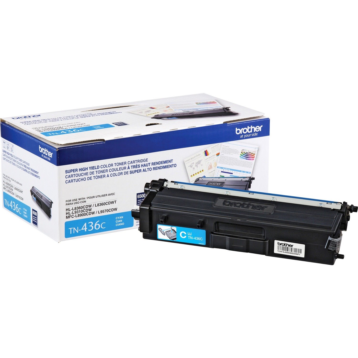 Brother TN436C Original Laser Toner Cartridge - Cyan - 1 Each