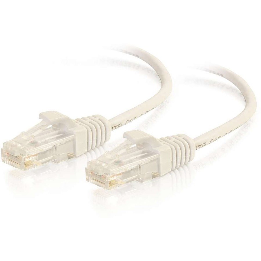 C2G 5ft Cat6 Ethernet Cable - Slim - Snagless Unshielded (UTP) - White