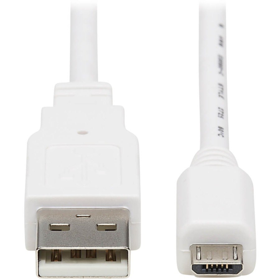 Eaton Tripp Lite Series Safe-IT USB 2.0 A to Micro-B Antibacterial Cable (M/M), White, 3 ft. (0.91 m)