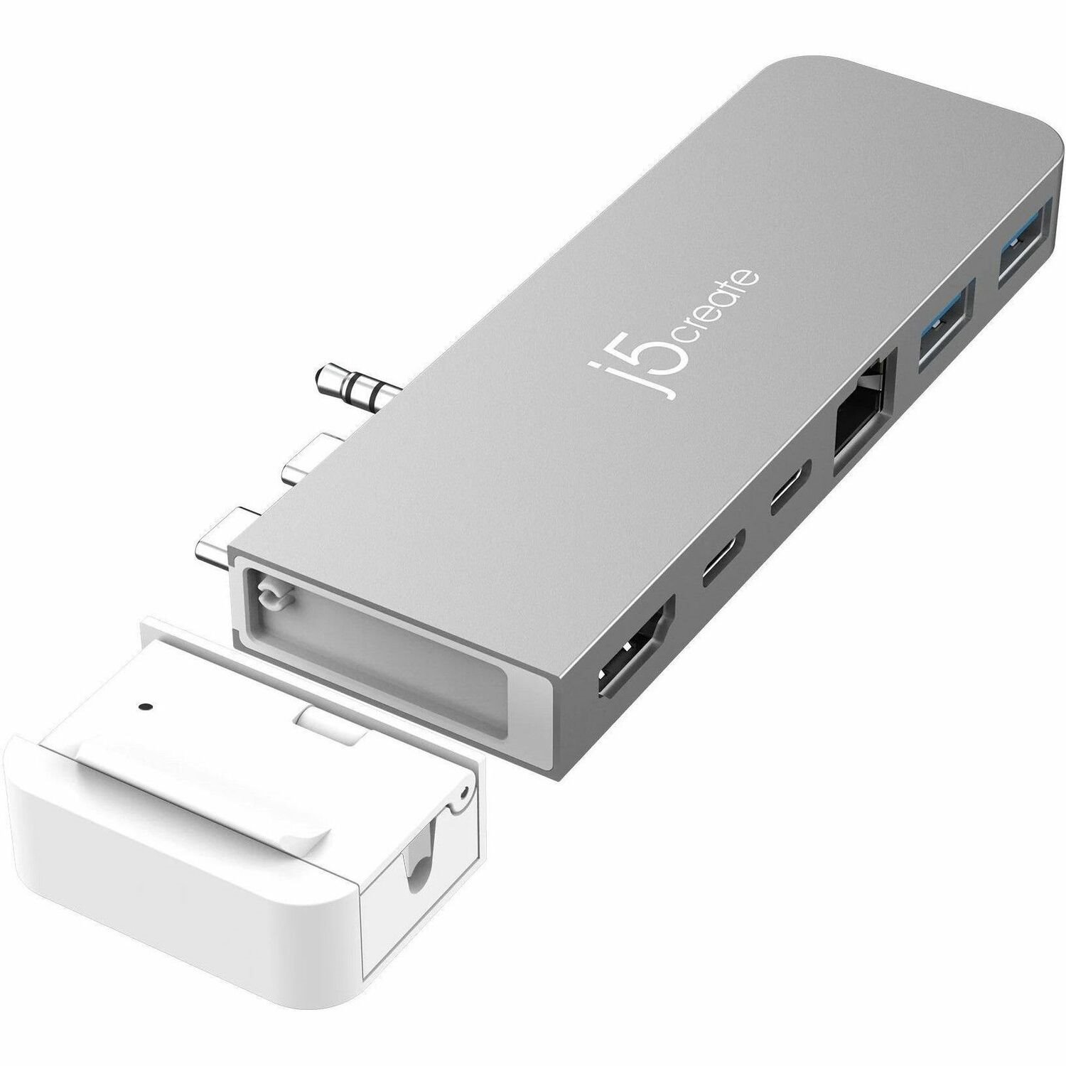 J5create JCD395 4K60 Pro Usb4 Hub With MagSafe Kit - Designed For MacBook Pro 2021 / 2022 (Usb-C To Hdmi, 1X Usb-C, 1xUSB-A, RJ45, 3.5MM Aux) 40Gbps