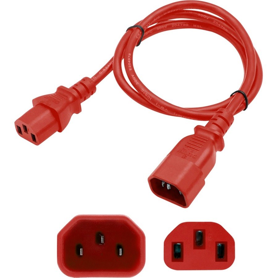 AddOn 5ft C13 Female to C14 Male 18AWG 100-250V at 10A Black Power Cable