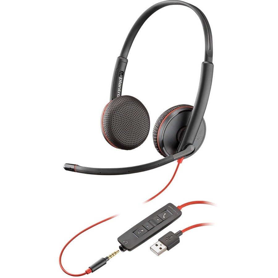 Poly Blackwire C3225 Wired Over-the-head Stereo Headset