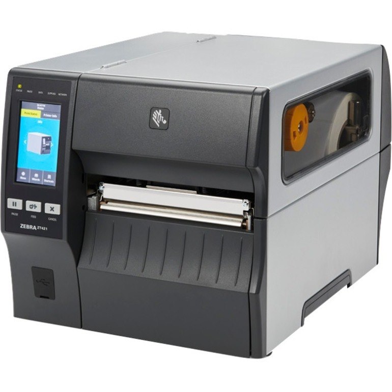 Zebra ZT421 Industrial Direct Thermal/Thermal Transfer Printer - Monochrome - Label Print - USB - Serial - Bluetooth