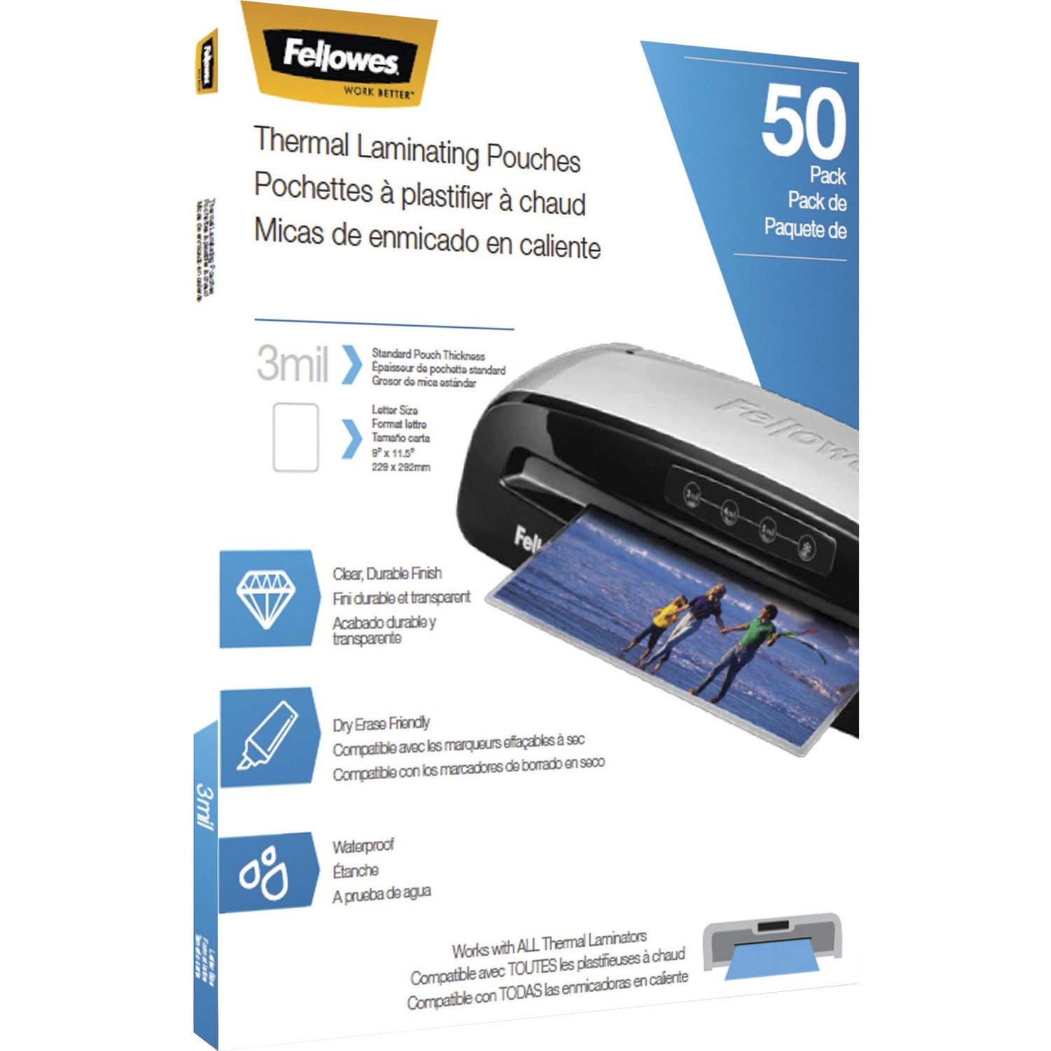 Fellowes Letter-Size Thermal Laminating Pouches