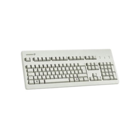 CHERRY G80-3000 Keyboard - Cable Connectivity - PS/2, USB Interface - English (UK) - Light Grey