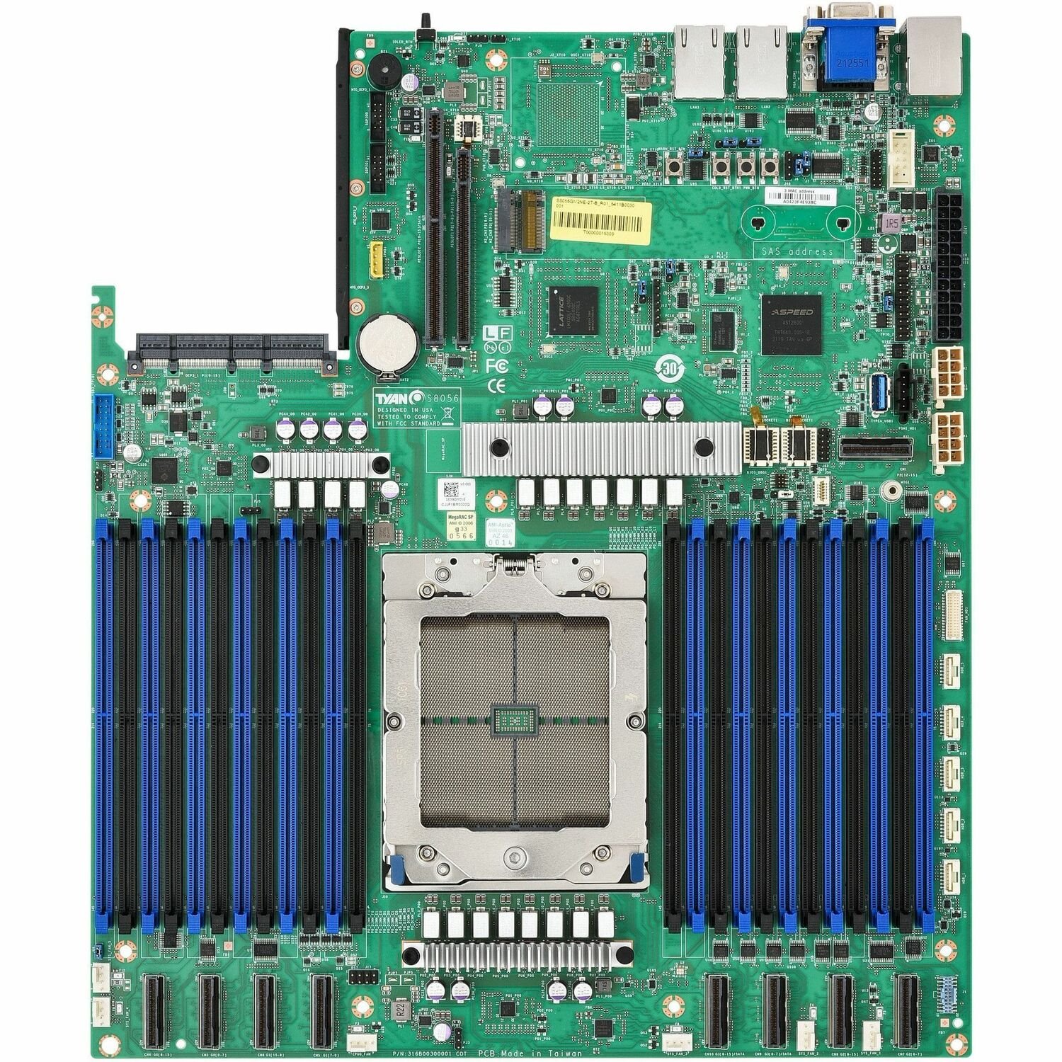 Mitac Tomcat CX S8056 Server Motherboard - AMD Chipset - Socket SP5 LGA-6096 - Proprietary Form Factor