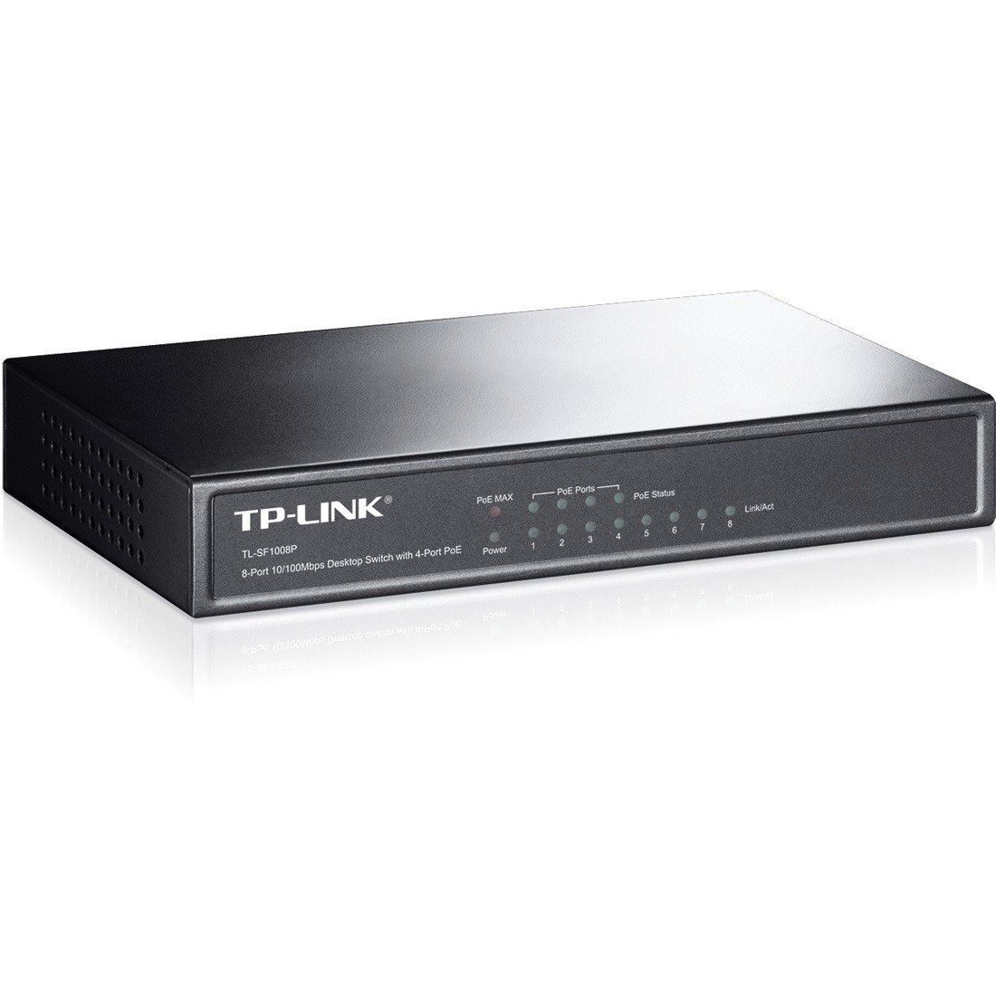 TP-LINK TL-SF1008P - 8-Port Fast Ethernet 10/100Mbps PoE Switch