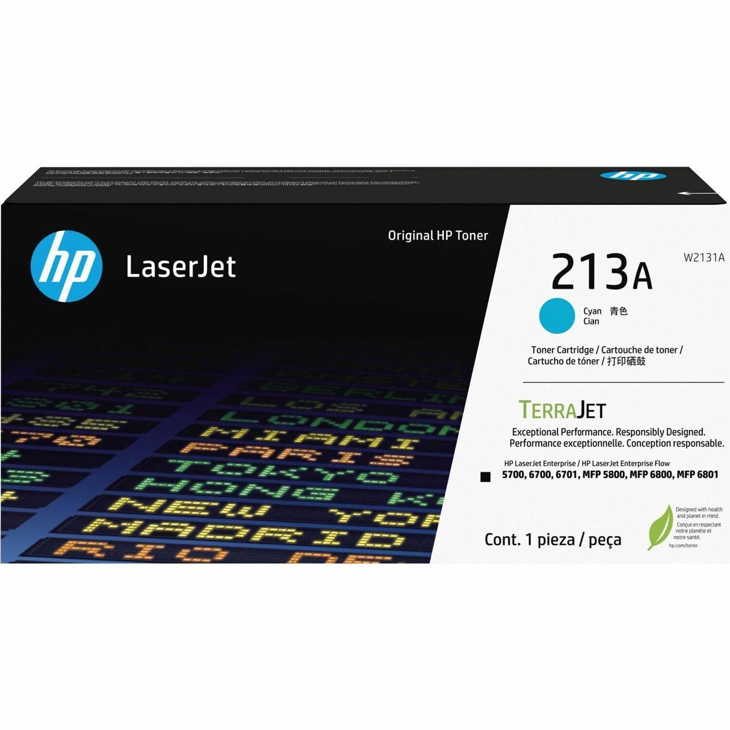 HP 213A CYAN LASERJET TONER CARTRIDGE