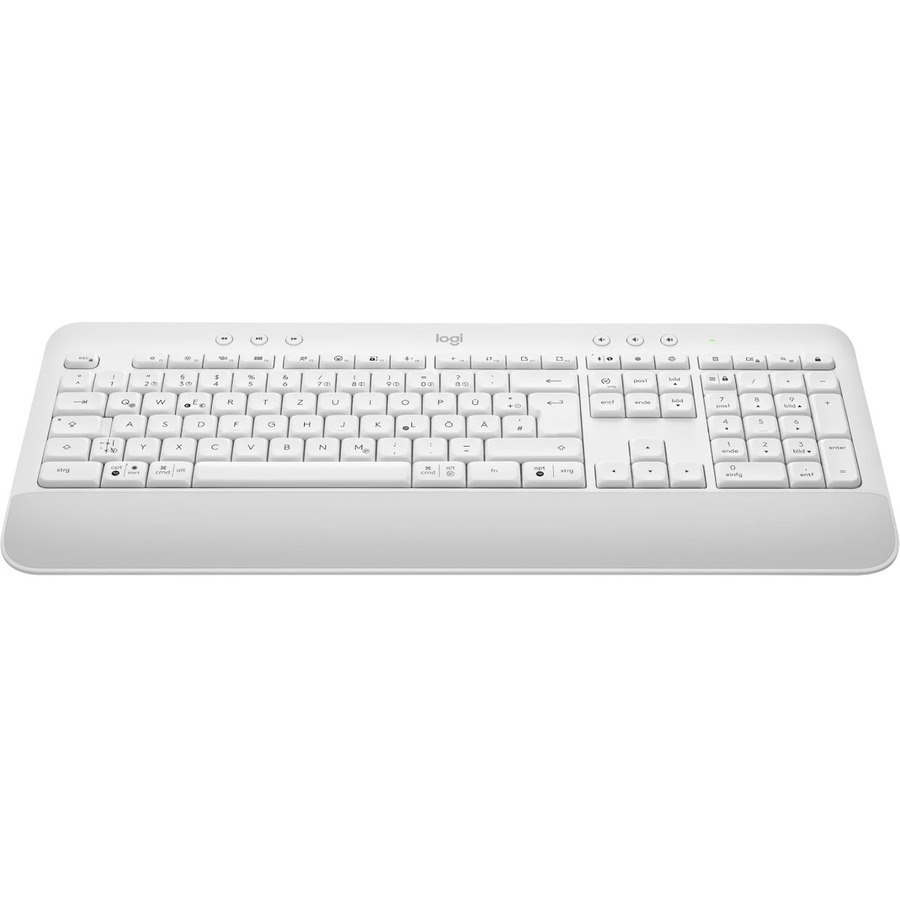 Logitech Signature K650 Keyboard - Wireless Connectivity - Dutch - QWERTZ Layout - Off White