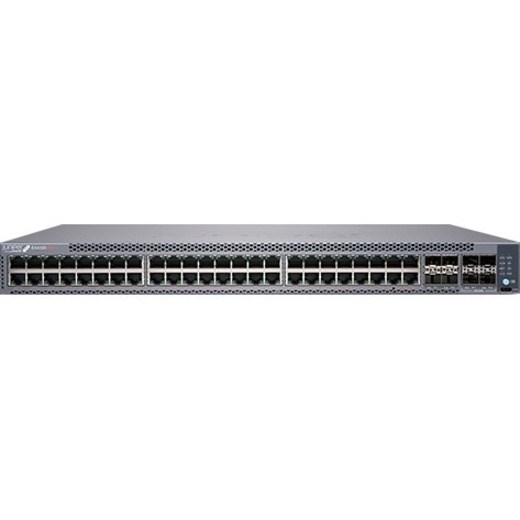 EX4100 48-Port Multi-Gig with 32 x 1G, 16 x 1G/2.5G PoE++, 4x 10G SFP+ Uplink ports, 4x 25G SFP28 Stacking/Uplink ports, redundant fans, 1 AC PSU JPSU-920-AC-AFO included (optics sold separately) with Standard SW.		