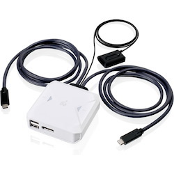 IOGEAR 2-Port 4K USB-C KVM Switch with DisplayPort output