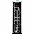 Eaton Tripp Lite Series 8-Port Managed Industrial Gigabit Ethernet Switch - Layer 2, 1 Gbps, PoE+ 30W, 4 GbE SFP Ports, -40° to 75°C, DIN Mount, TAA