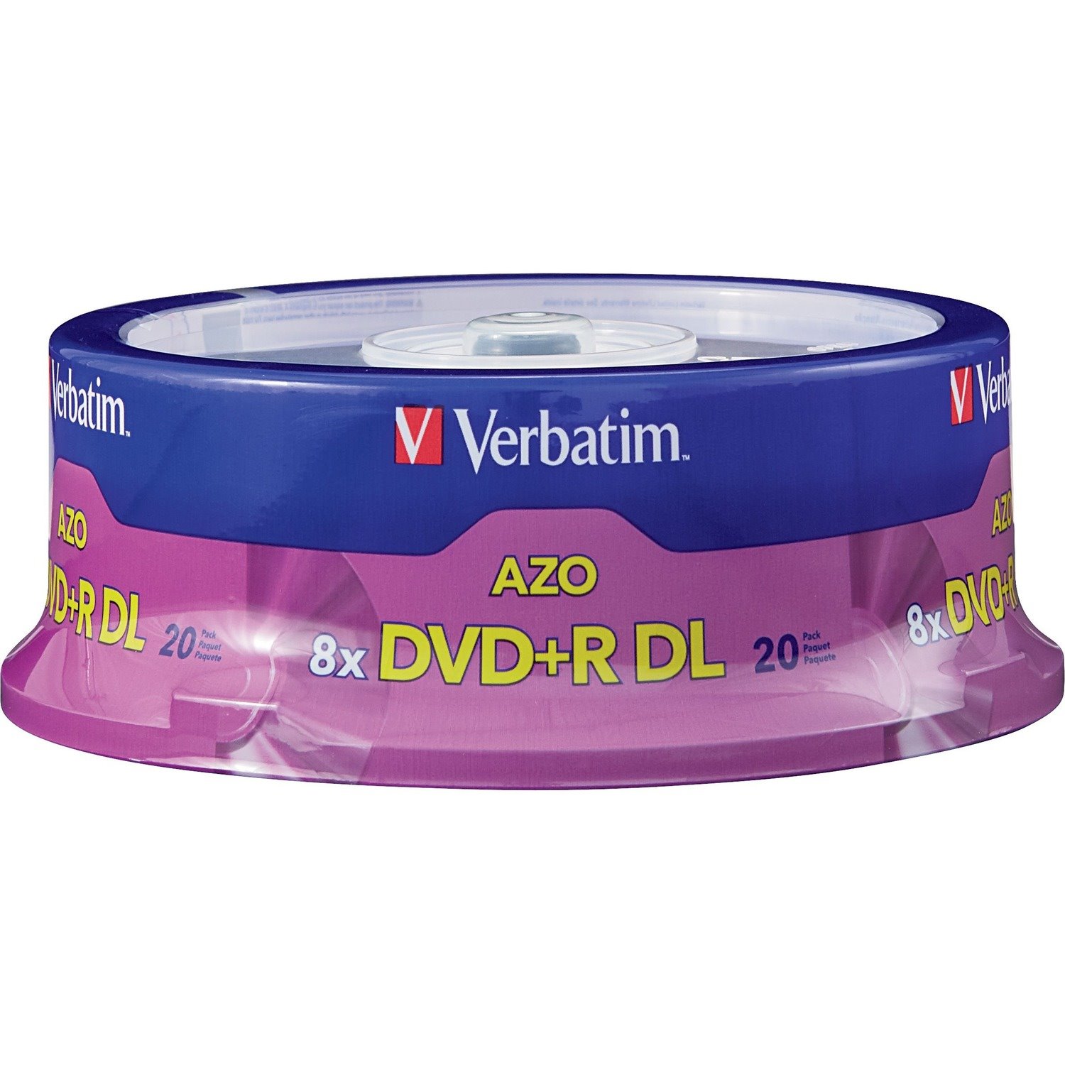 Verbatim DVD+R DL 8.5GB 8X with Branded Surface - 20pk Spindle