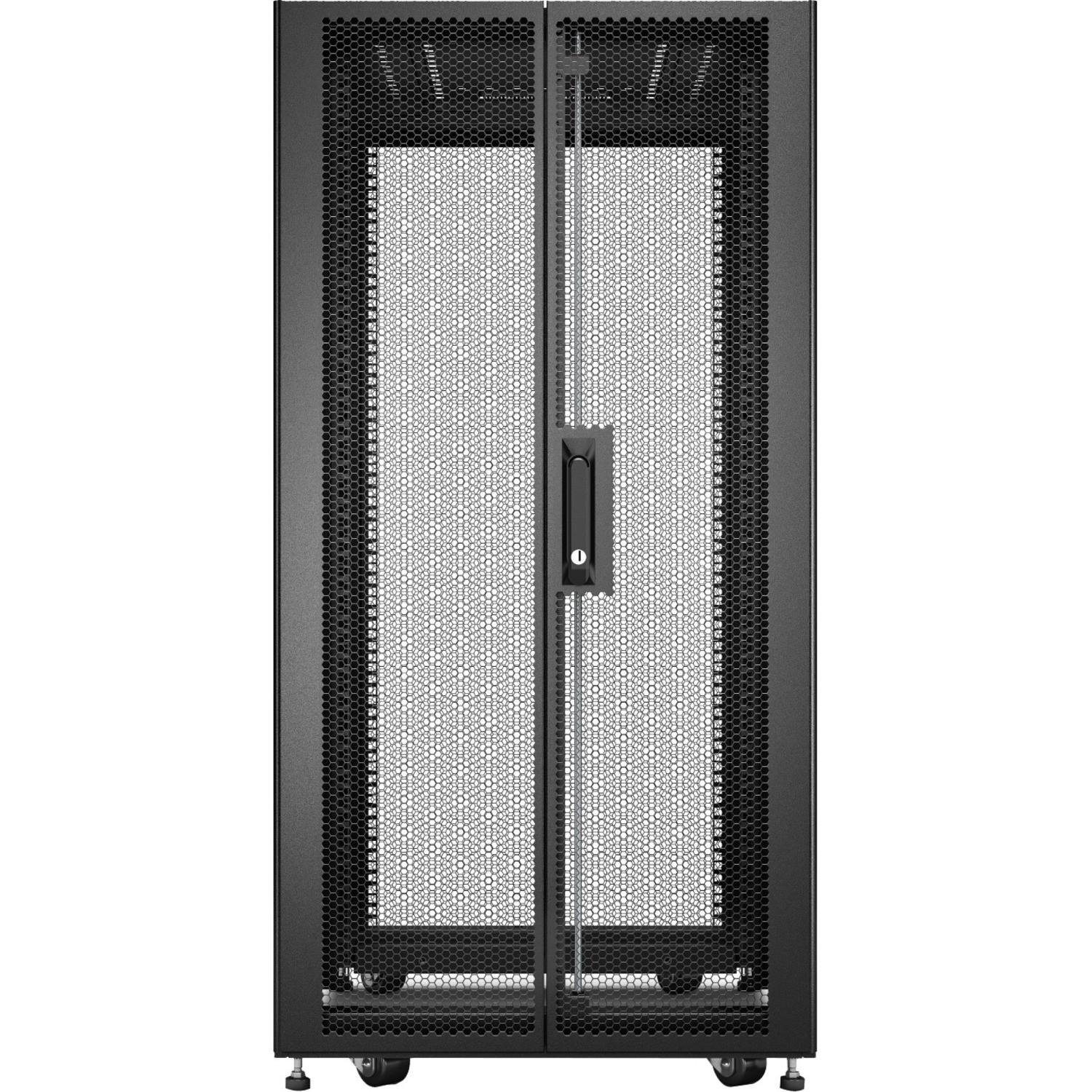 APC EASY RACK 600MM/24U/1000MM, ROOF, SIDE PANEL, CASTORS, FEET + 4 BRACKETS, NO BOTTOM