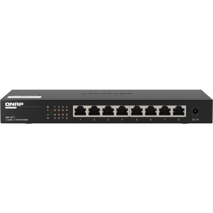 QNAP QSW-1108-8T 8 Ports Ethernet Switch - 2.5 Gigabit Ethernet - 2.5GBase-T