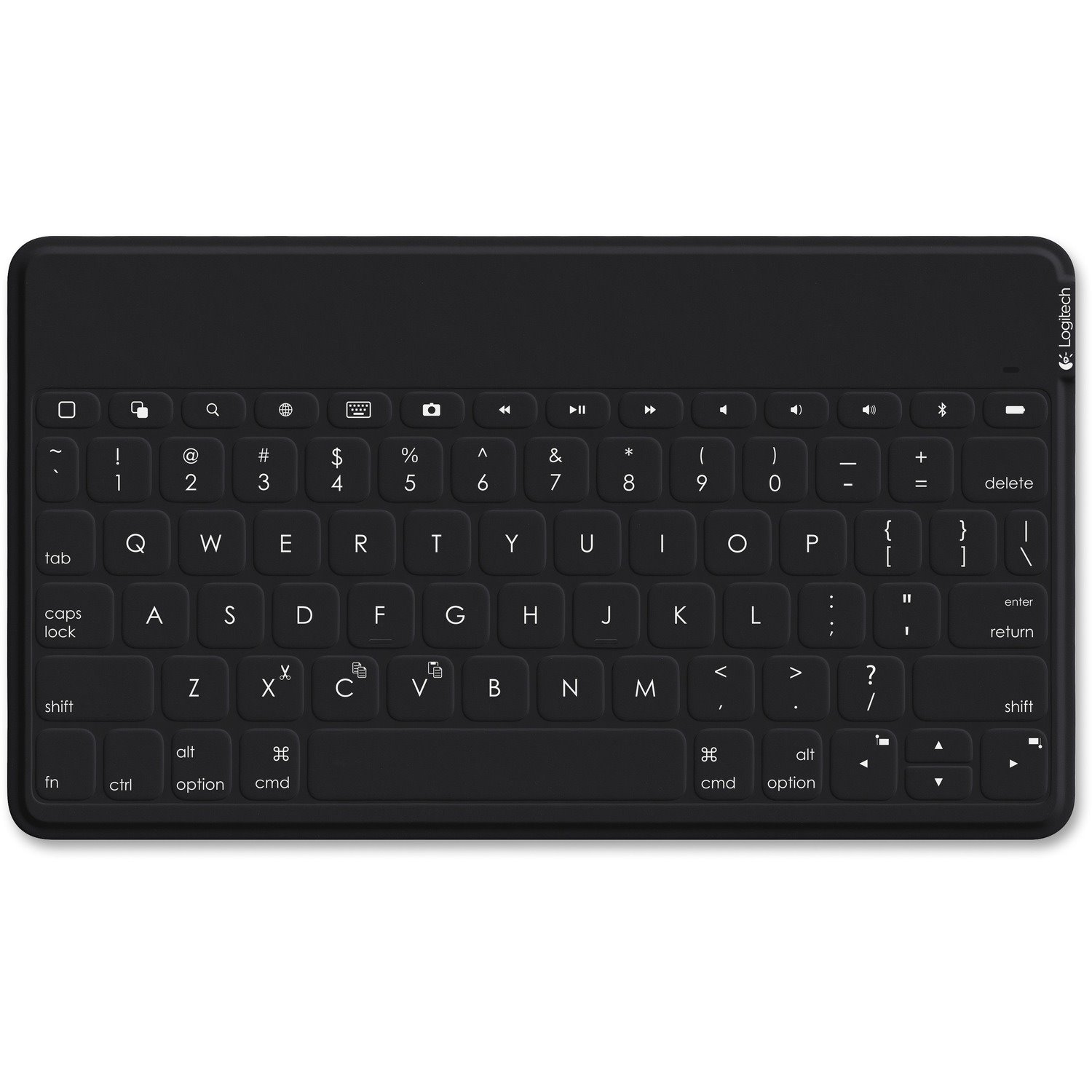 Keys-To-Go Super-Slim and Super-Light Bluetooth Keyboard for iPhone, iPad, and Apple TV - Black