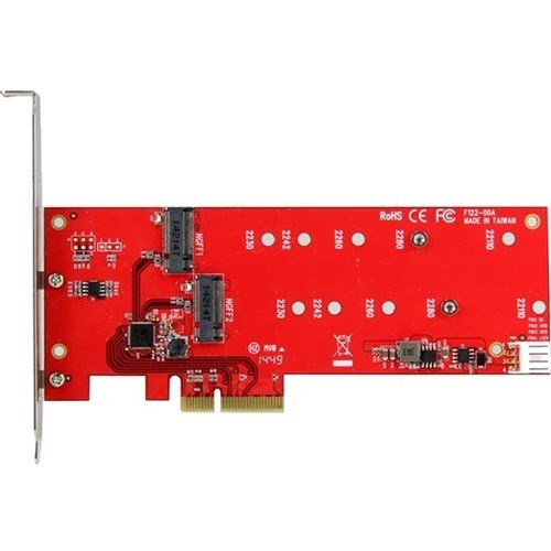 StarTech.com 2x M.2 SATA SSD Controller Card - PCIe - PCI Express M.2 SATA III Controller - NGFF Card Adapter