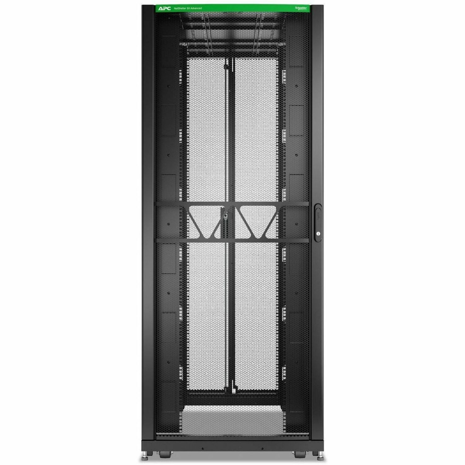 APC by Schneider Electric NetShelter SX 42U Enclosed Cabinet Rack Cabinet for IT Equipment - 482.60 mm Rack Width x 1143 mm Rack Depth - Black