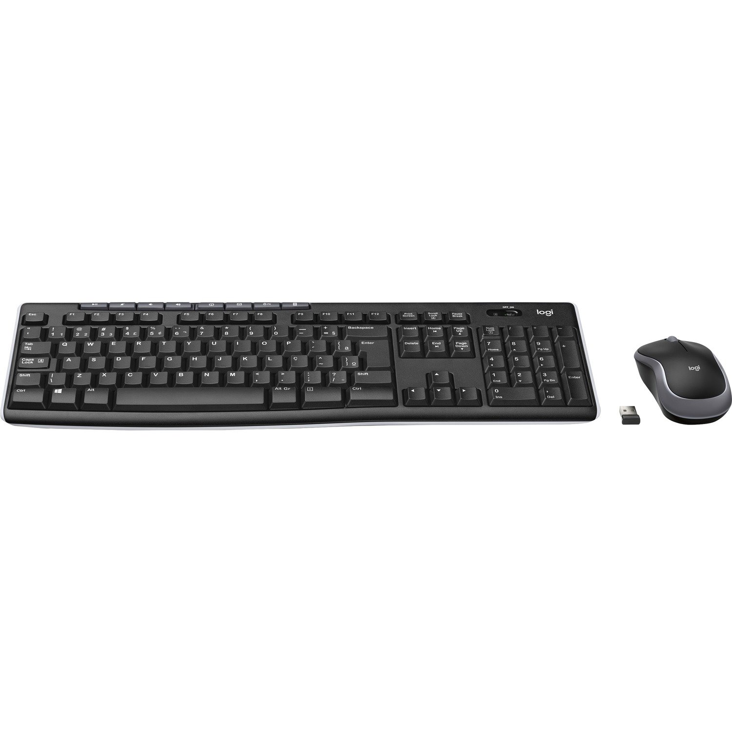 Logitech MK270 Wireless Keyboard and Mouse Combo for Windows, 2.4 GHz Wireless, Compact Mouse, Black