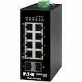 Eaton Tripp Lite Series 8-Port Unmanaged Industrial Gigabit Ethernet Switch - 10/100/1000 Mbps, 2 GbE SFP Slots, -40° to 75°C, DIN Mount, TAA