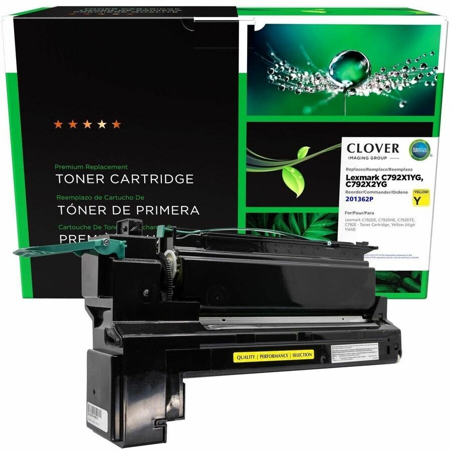 Clover Imaging Remanufactured High Yield Yellow Toner Cartridge for Lexmark C792