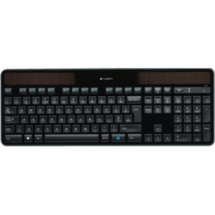 Logicool K750 Keyboard - Wireless Connectivity - USB Interface - Black