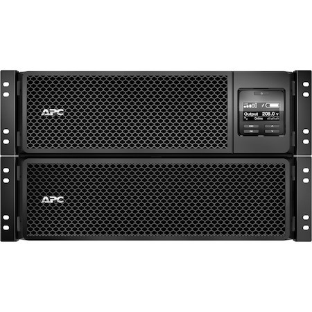 APC Smart-UPS On-Line, 10kVA/10kW, Rackmount 6U, 208V, 6x C13+4x C19 IEC outlets, Network Card+SmartSlot, Extended runtime, W/ rail kit