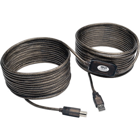 Eaton Tripp Lite Series USB 2.0 A to B Active Repeater Cable (M/M), 36 ft. (10.97 m)