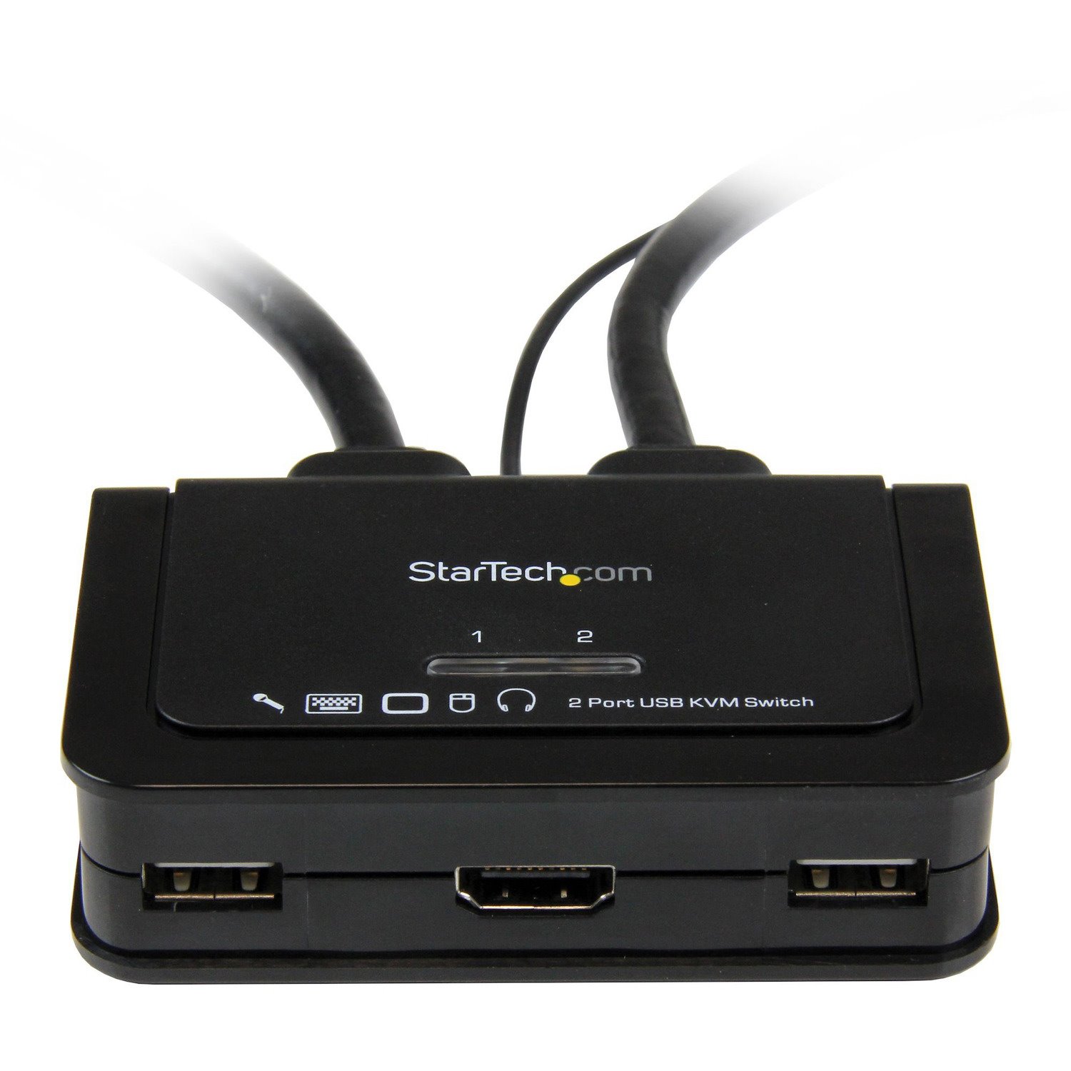 StarTech.com 2 Port USB HDMI Cable KVM Switch with Audio and Remote Switch - USB Powered