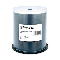 Verbatim 95253 CD Recordable Media - CD-R - 52x - 700 MB - 100 - White