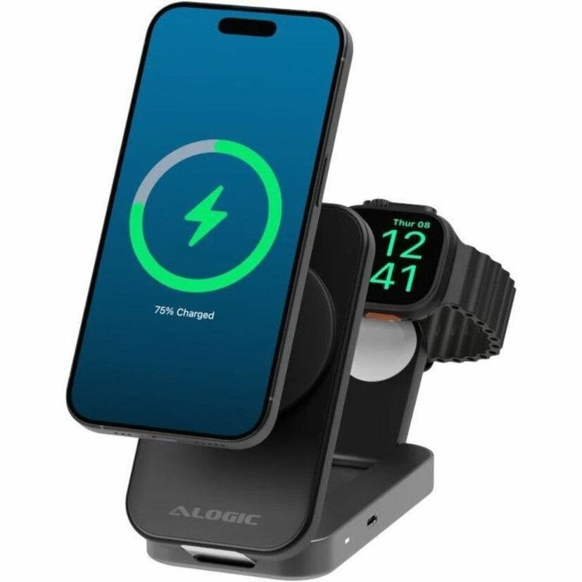 Alogic Flip 2-in-1 Qi2 Fast Wireless Charging Stand