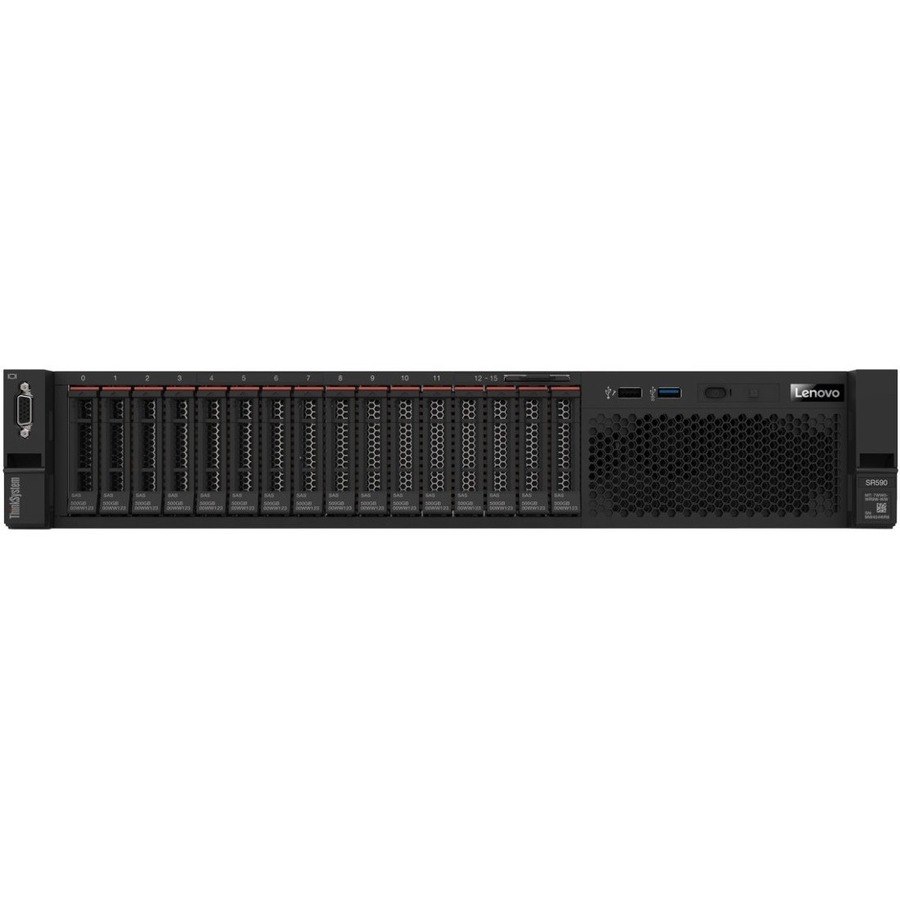 Lenovo ThinkSystem SR590 7X99A078EA 2U Rack Server - 1 Xeon Silver 4210 2.20 GHz - 16 GB RAM - 12Gb/s SAS, Serial ATA/600 Controller