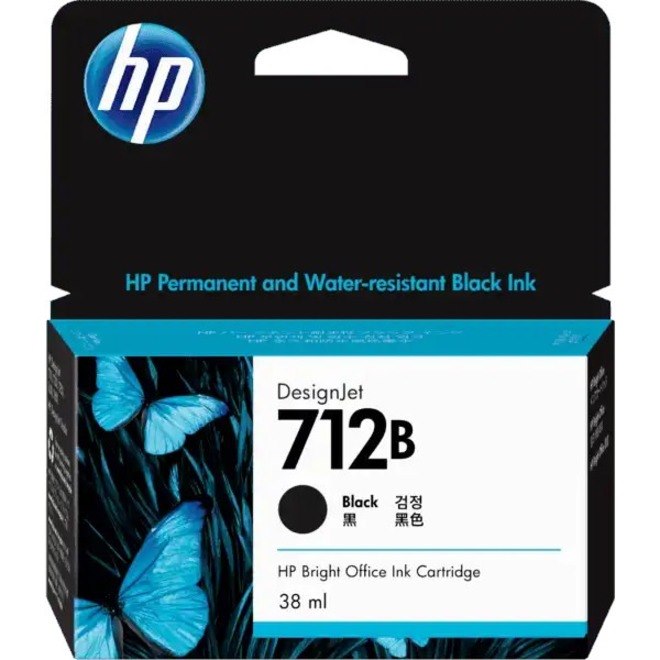 HP 712B Original Standard Yield Inkjet Ink Cartridge - Black Pack