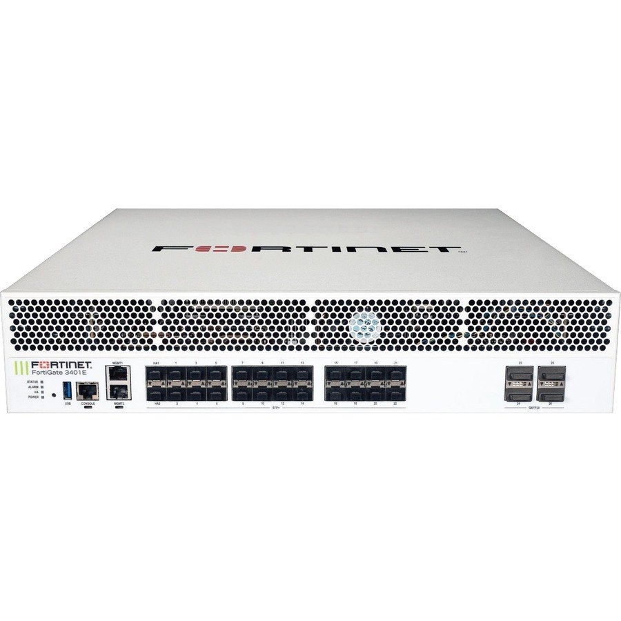 Fortinet FortiGate FG-3401E-DC Network Security/Firewall Appliance - 5 Year FortiCare Premium and FortiGuard Enterprise Protection