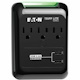 Eaton Tripp Lite Series Protect It! 3-Outlet Surge Protector, Direct Plug-In, 540 Joules, 3.4 A USB Charger, Diagnostic LED
