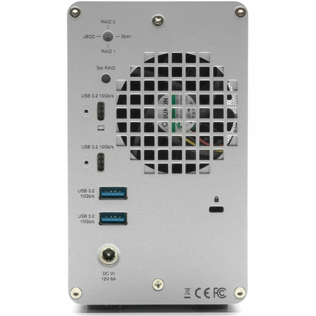 OWC 24TB Mercury Elite Pro Dual With 3-Port Hub USB (10Gb/s) External RAID Storage Solution