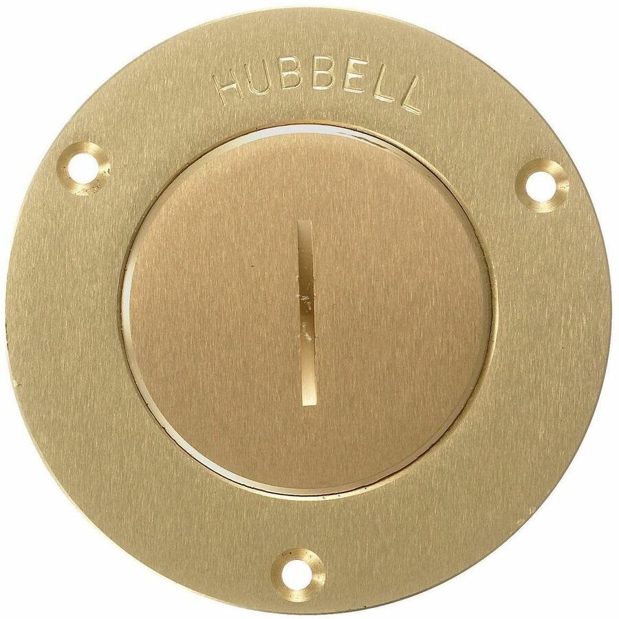 Hubbell F-Box CVR, RND, (2-3/8), BRS