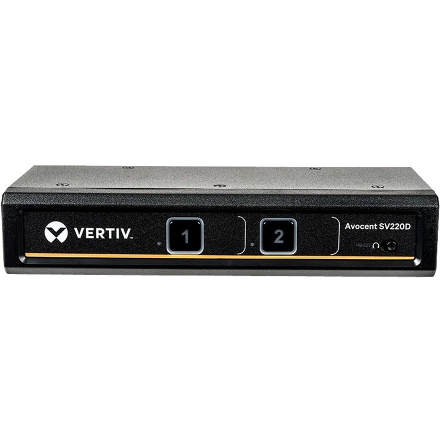 Vertiv Avocent SV220D Desktop KVM Switch | 2 Ports | DP | USB | Single Monitor