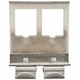 Eaton Tripp Lite Series 2-Port Metal DIN-Rail Mounting Module for Snap-In Keystone Jacks and Couplers, Silver, TAA