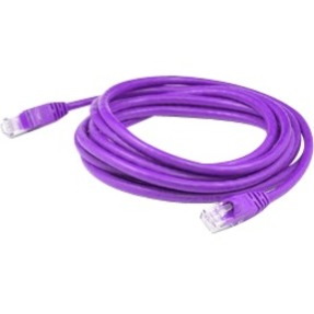 AddOn 45ft Purple CAT 6 Shielded PVC Ethernet Cable Snagless Bubble Boot RJ-45 M/M