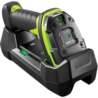 Zebra LI3678-SR Rugged Industrial, Warehouse Handheld Barcode Scanner Kit - Wireless Connectivity - Industrial Green - USB Cable Included