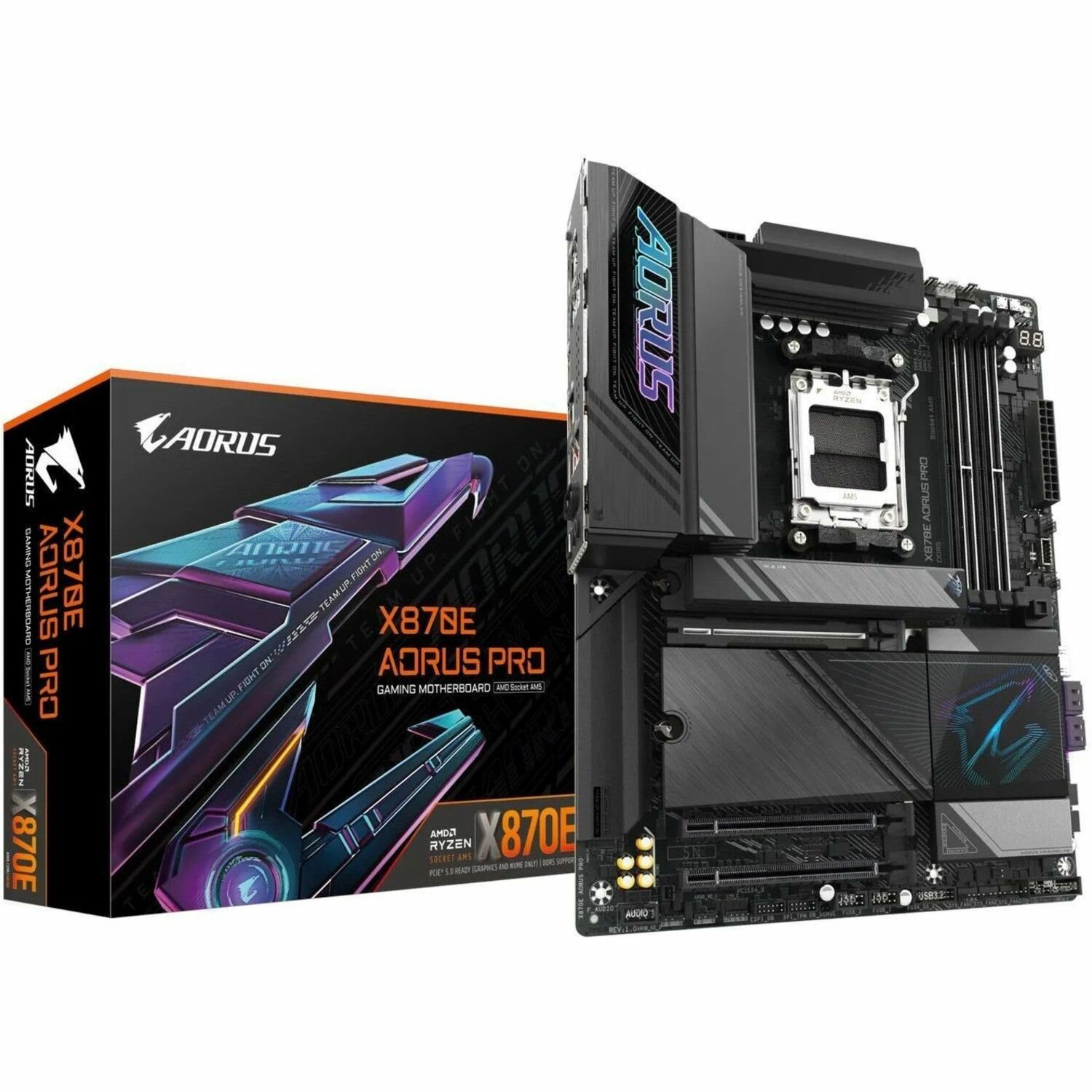 Aorus X870E PRO Gaming Desktop Motherboard - AMD X870E Chipset - Socket AM5 - ATX