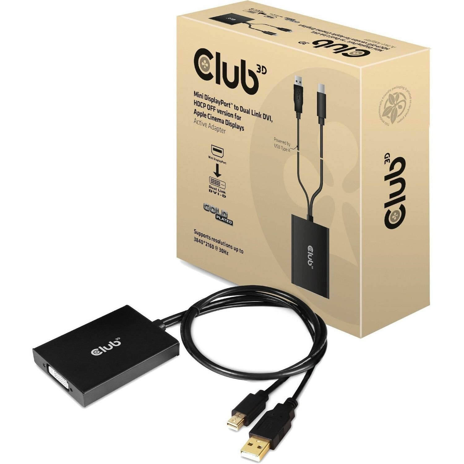 Club 3D DVI/Mini DisplayPort/USB Video Adapter