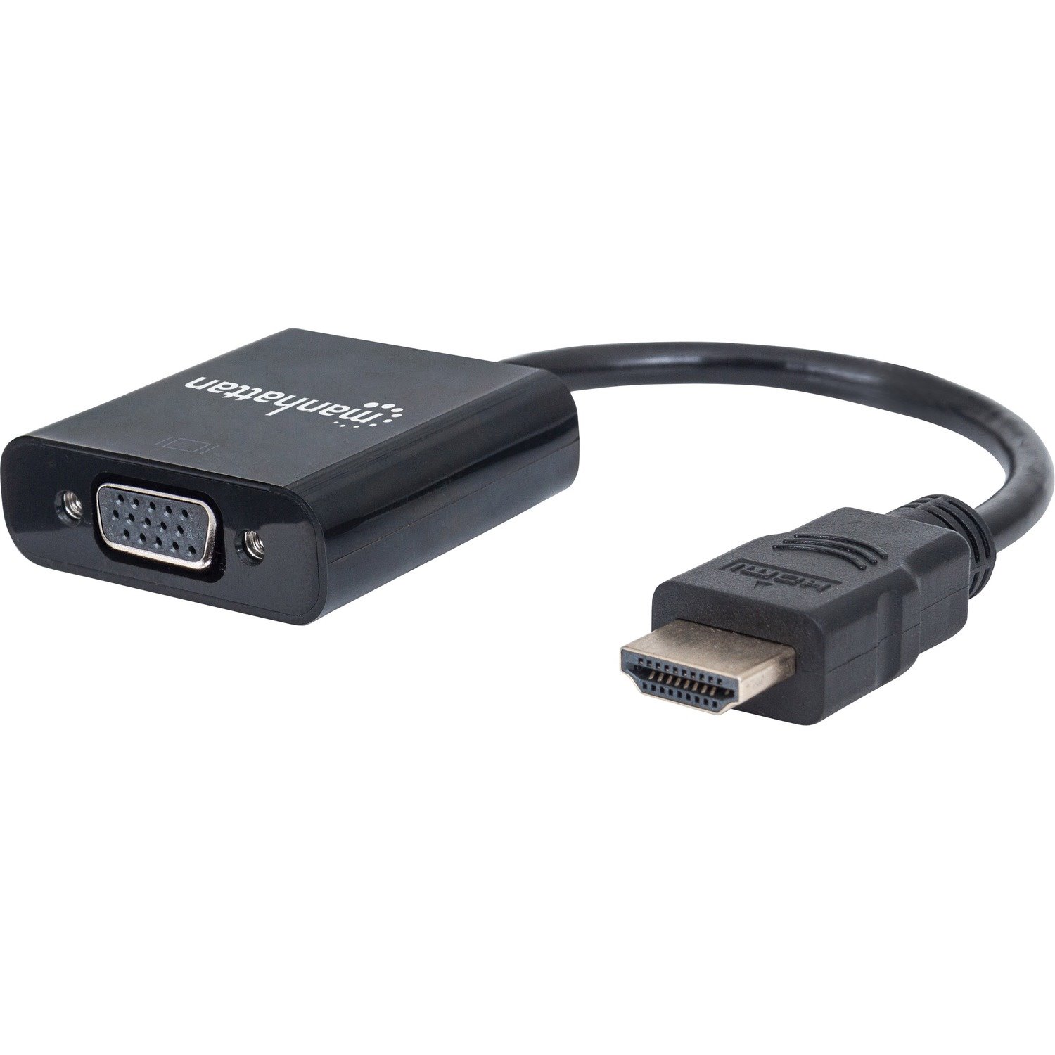 Manhattan HDMI Male to VGA Female Converter with Optional USB Micro-B Power Port - Retail Blister